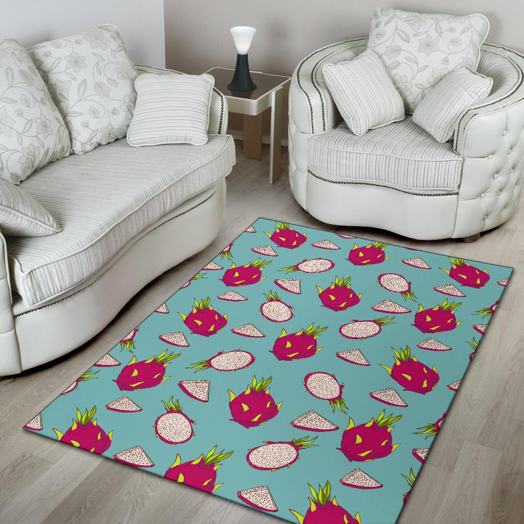 Dragonfruit Pattern Print Design DF01 Area Rugs