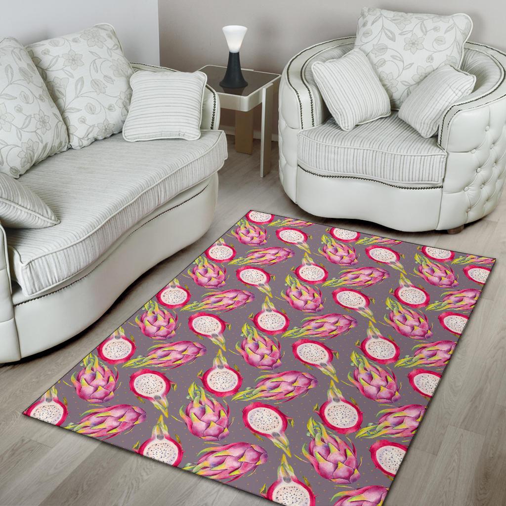 Dragonfruit Pattern Print Design DF03 Area Rugs