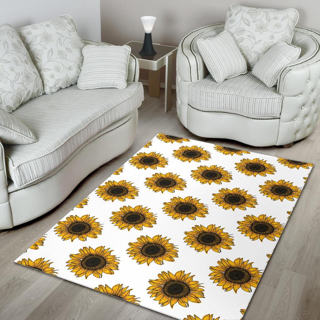sunflowers design pattern Area Rug