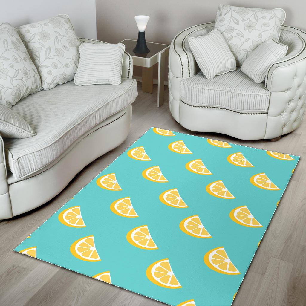 Lemon Theme Pattern Area Rug