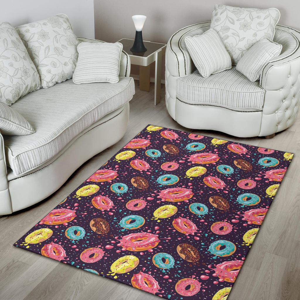 Donut Pattern Print Design DN03 Area Rugs