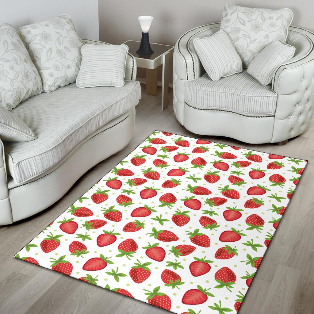 Strawberry Pattern Print Design SB07 Area Rugs
