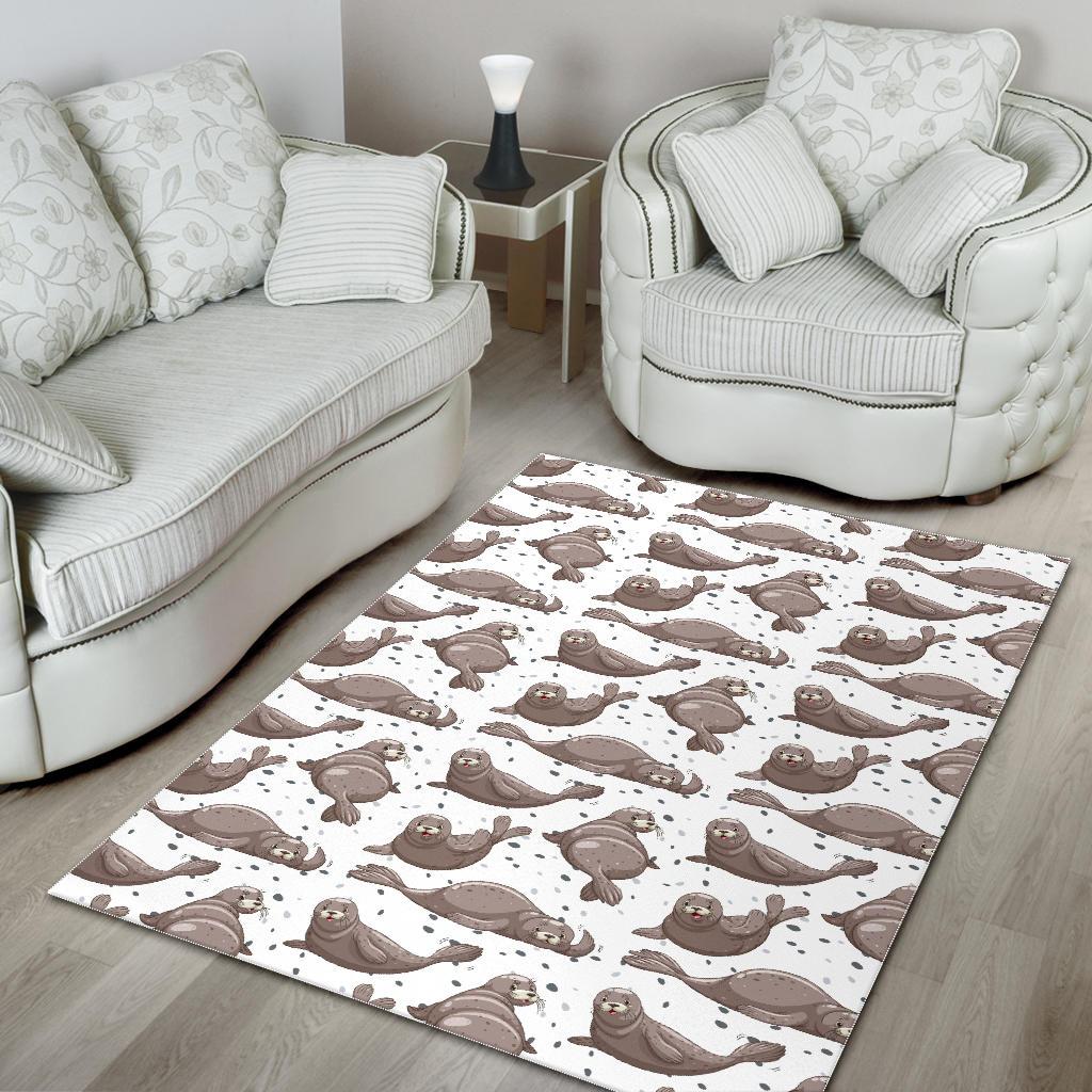 Sea Lion Pattern. Background Area Rug