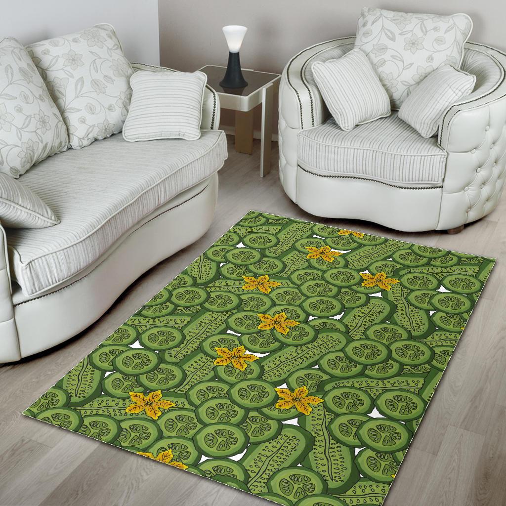 Cucumber Pattern Theme Area Rug