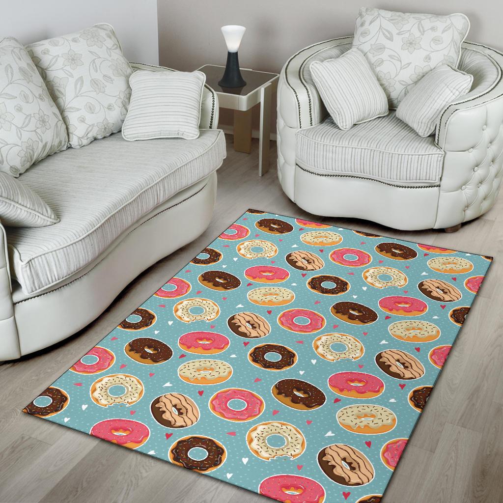 Donut Pattern Print Design DN04 Area Rugs