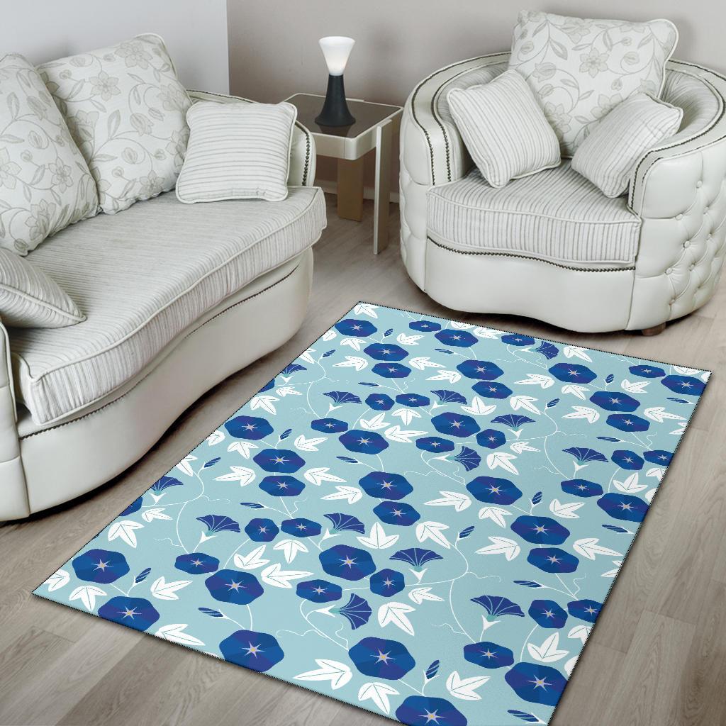 Morning Glory Pattern Print Design MG07 Area Rugs