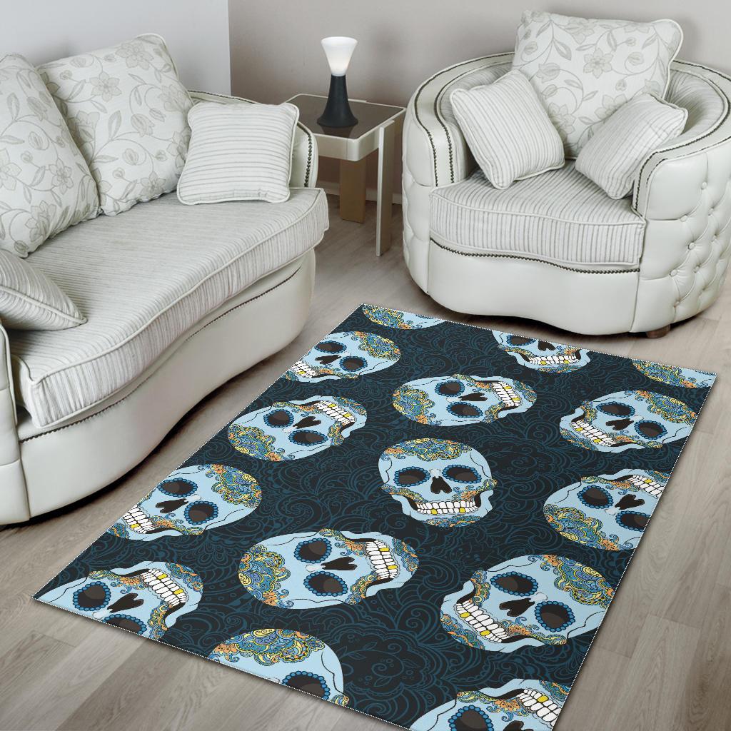 Suger Skull Pattern Area Rug