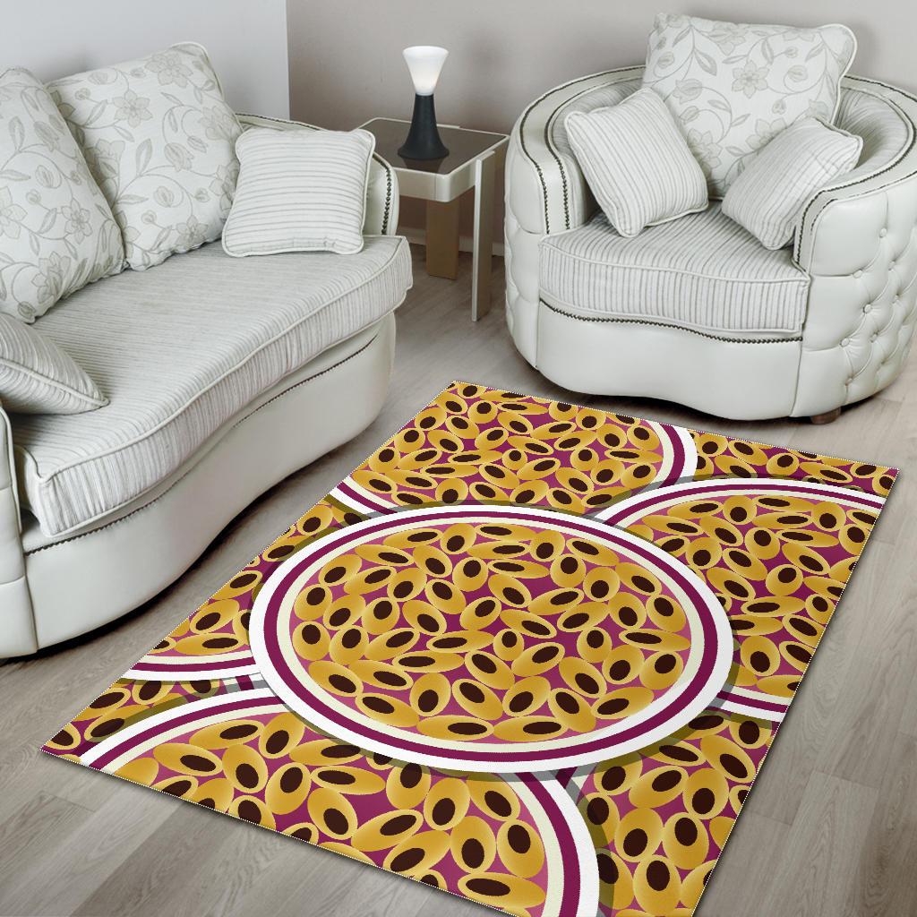 Passion Fruit Seed Pattern Area Rug