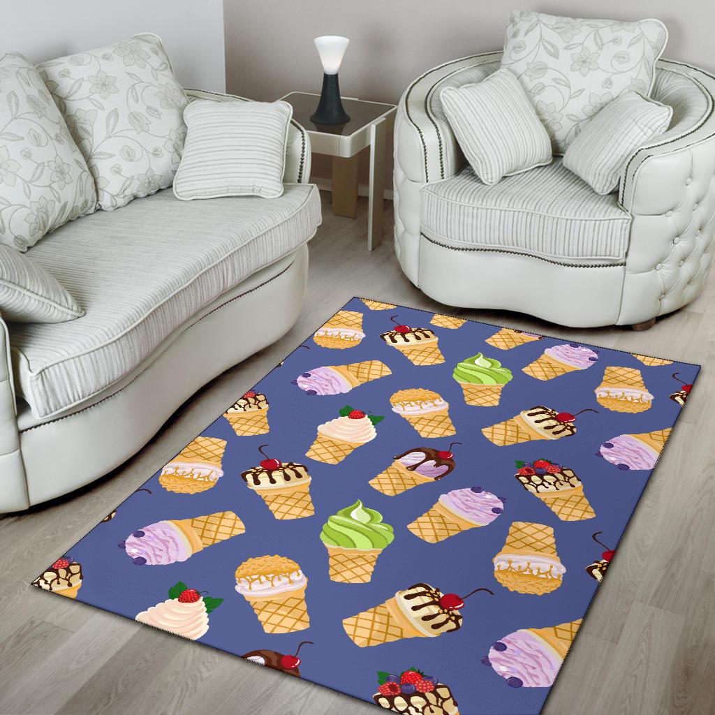 Ice Cream Pattern Print Design IC03 Area Rugs