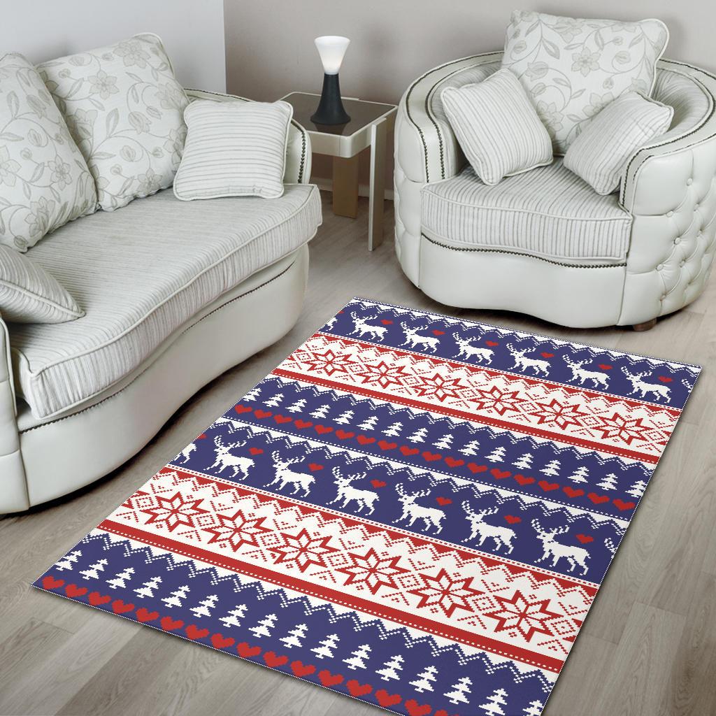 Deer Sweater Printed Pattern Area Rug