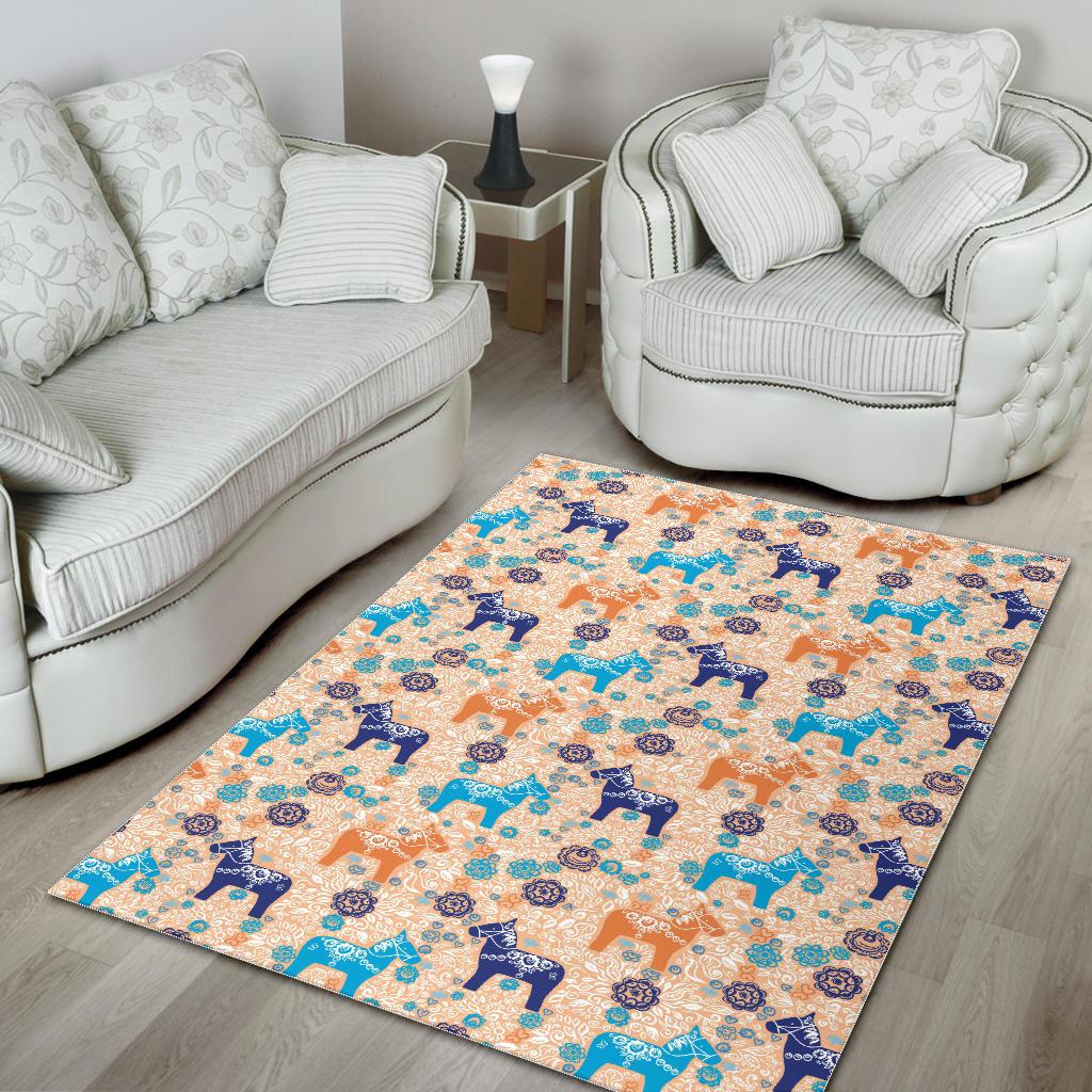 Cute Horse Pattern Area Rug