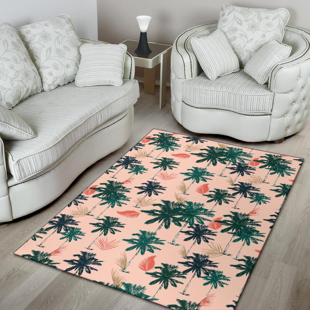 Palm Tree Pattern Print Design PT014 Area Rugs