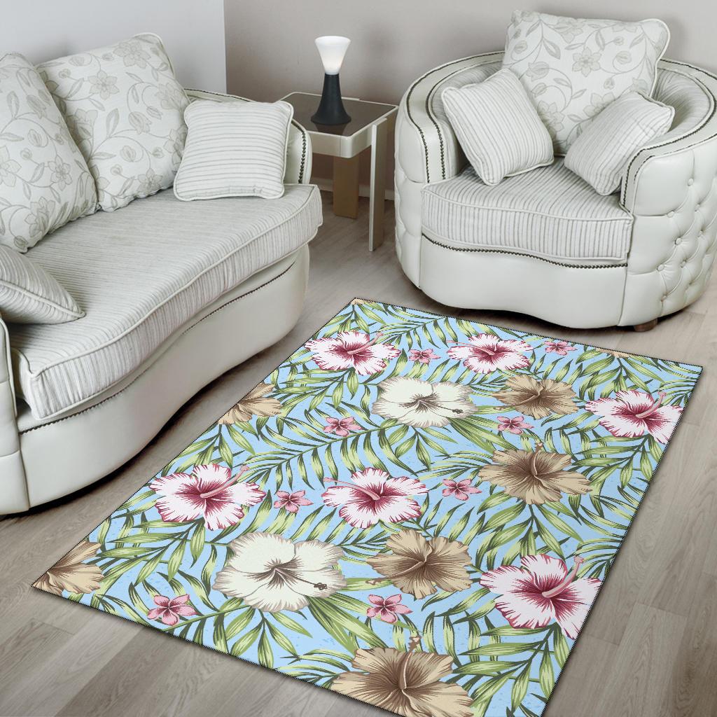 Tropical Flower Pattern Print Design TF05 Area Rugs