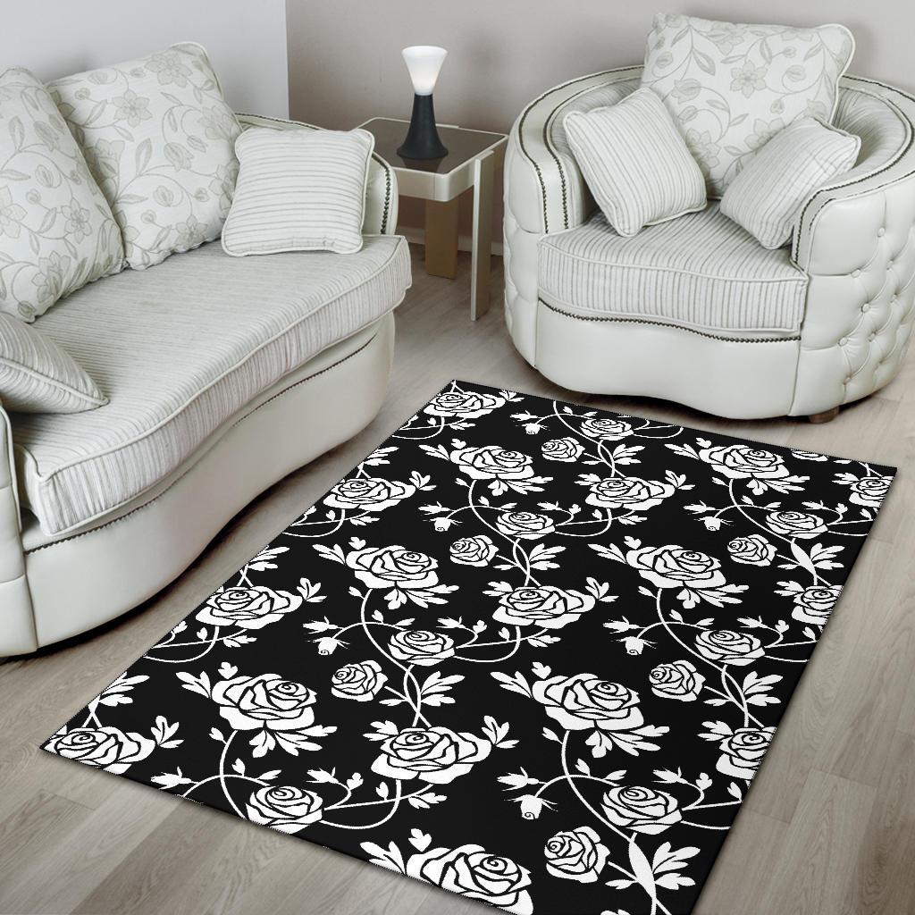 Rose Pattern Print Design RO013 Area Rugs