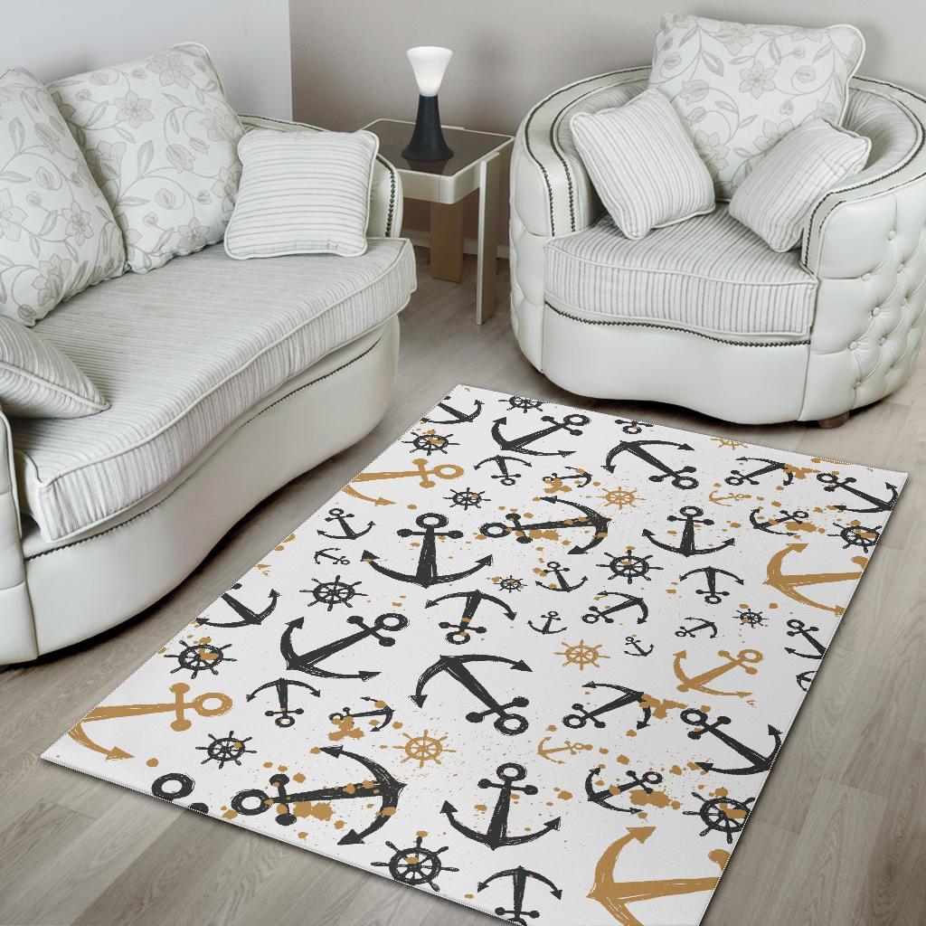 Anchors Rudders pattern Area Rug