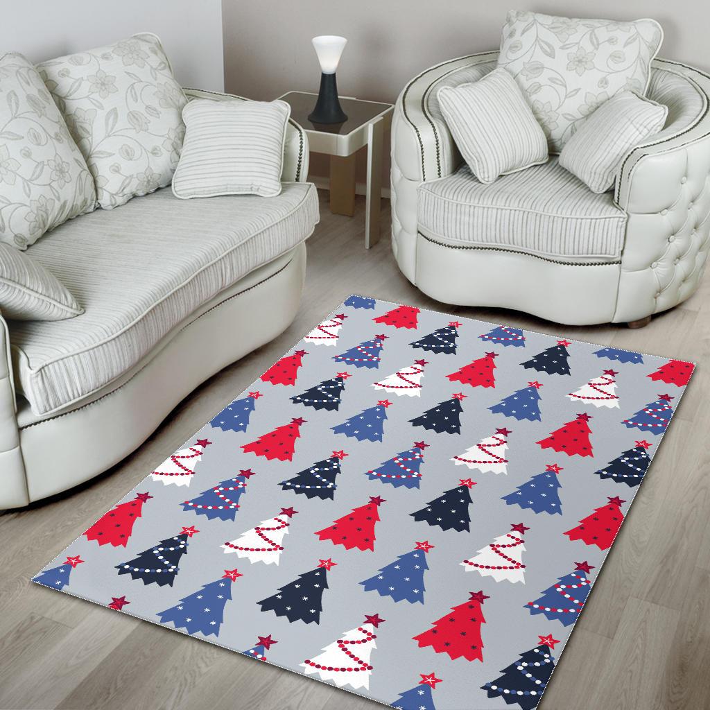 Christmas Tree Star Pattern Area Rug