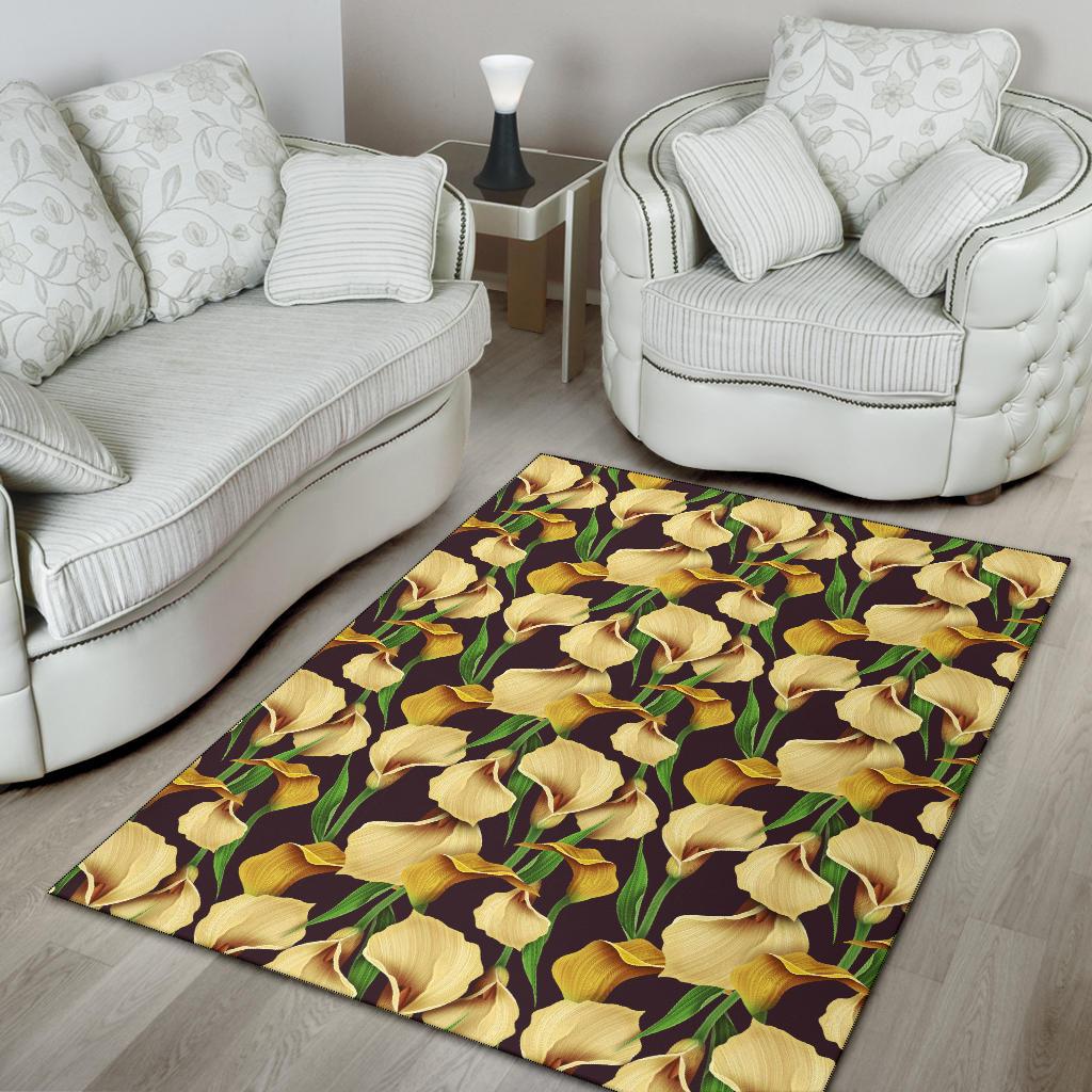 Lily Pattern Print Design LY013 Area Rugs