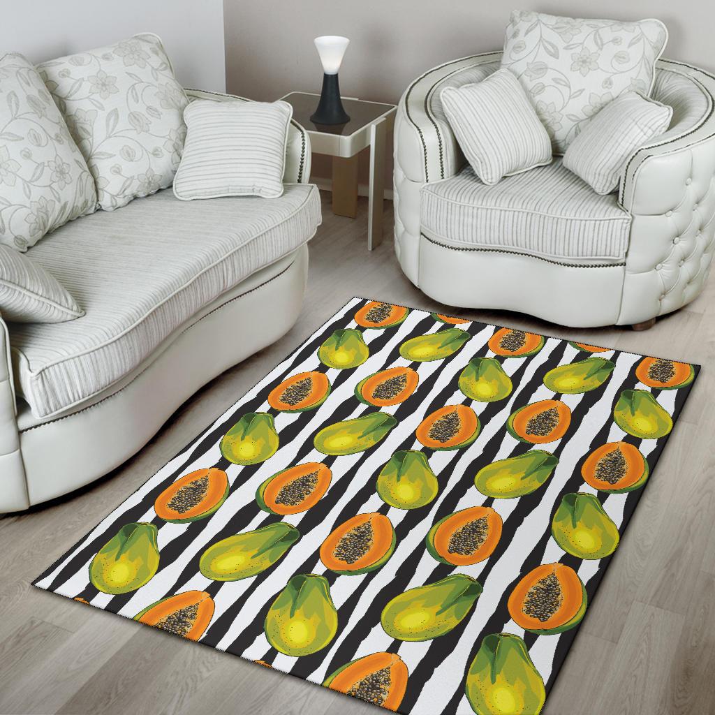 Papaya Pattern Print Design PP01 Area Rugs