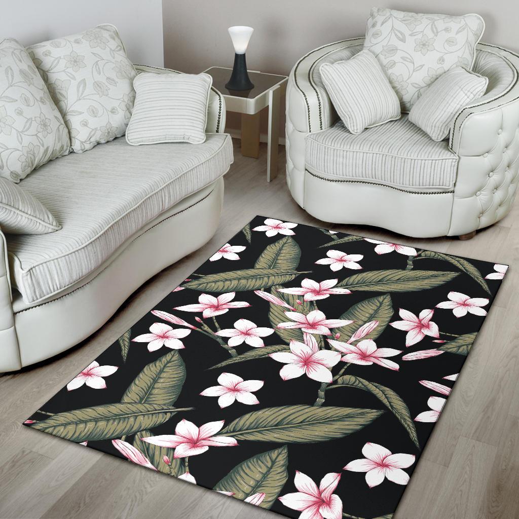 Plumeria Pattern Print Design PM021 Area Rugs