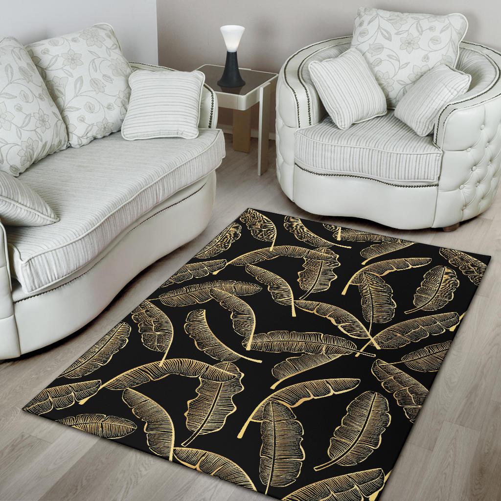 Banana Leaf Pattern Print Design BL07 Area Rugs