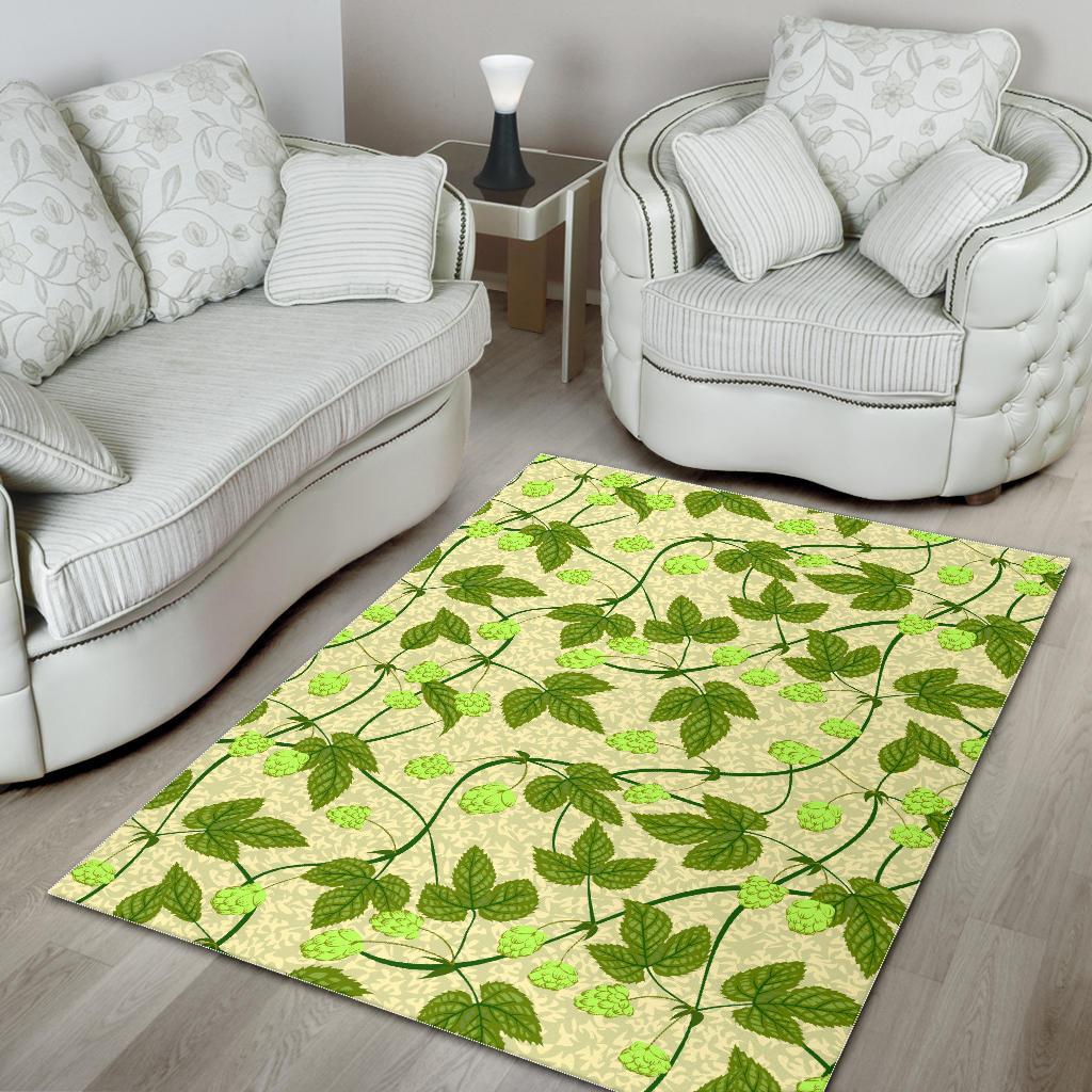 Hop Theme Pattern Area Rug
