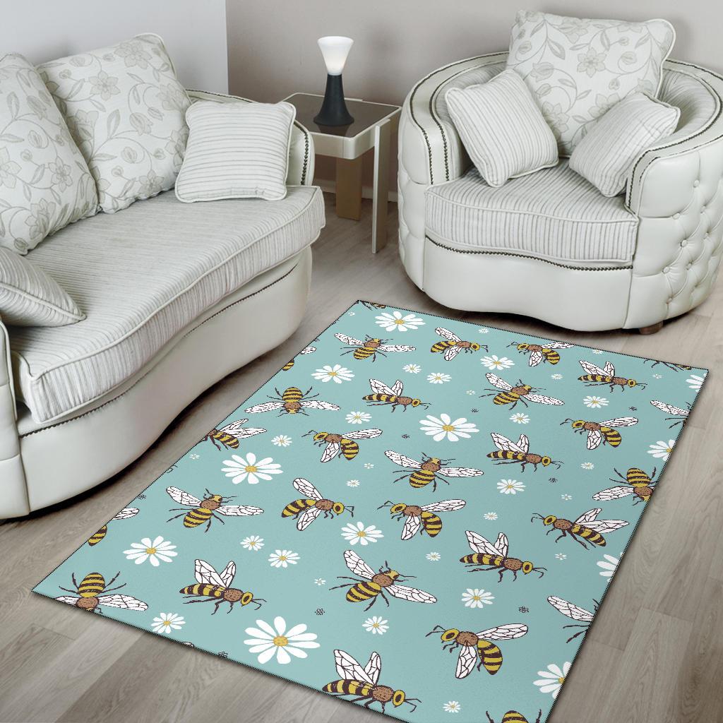 Bee Pattern Print Design BEE010 Area Rugs