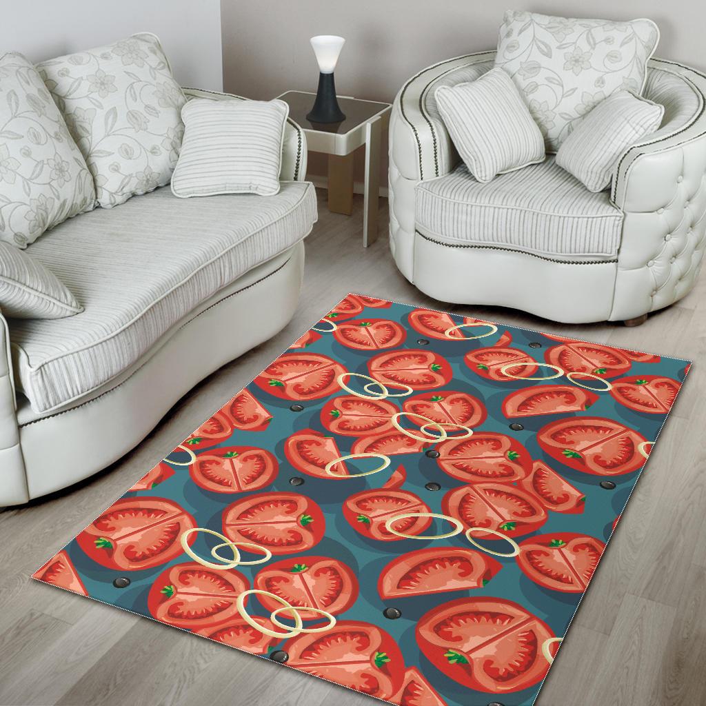Tomato Pattern Background Area Rug