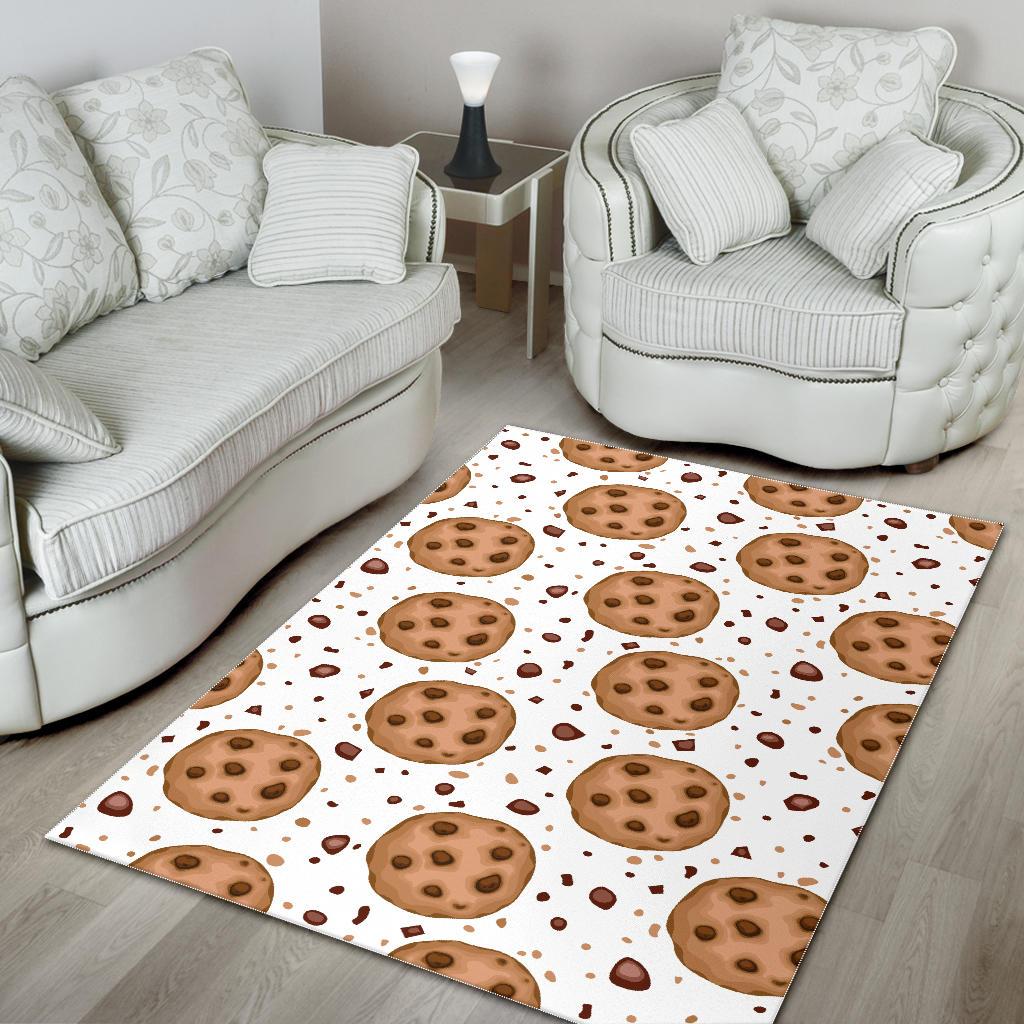 chocolate chip cookie pattern Area Rug