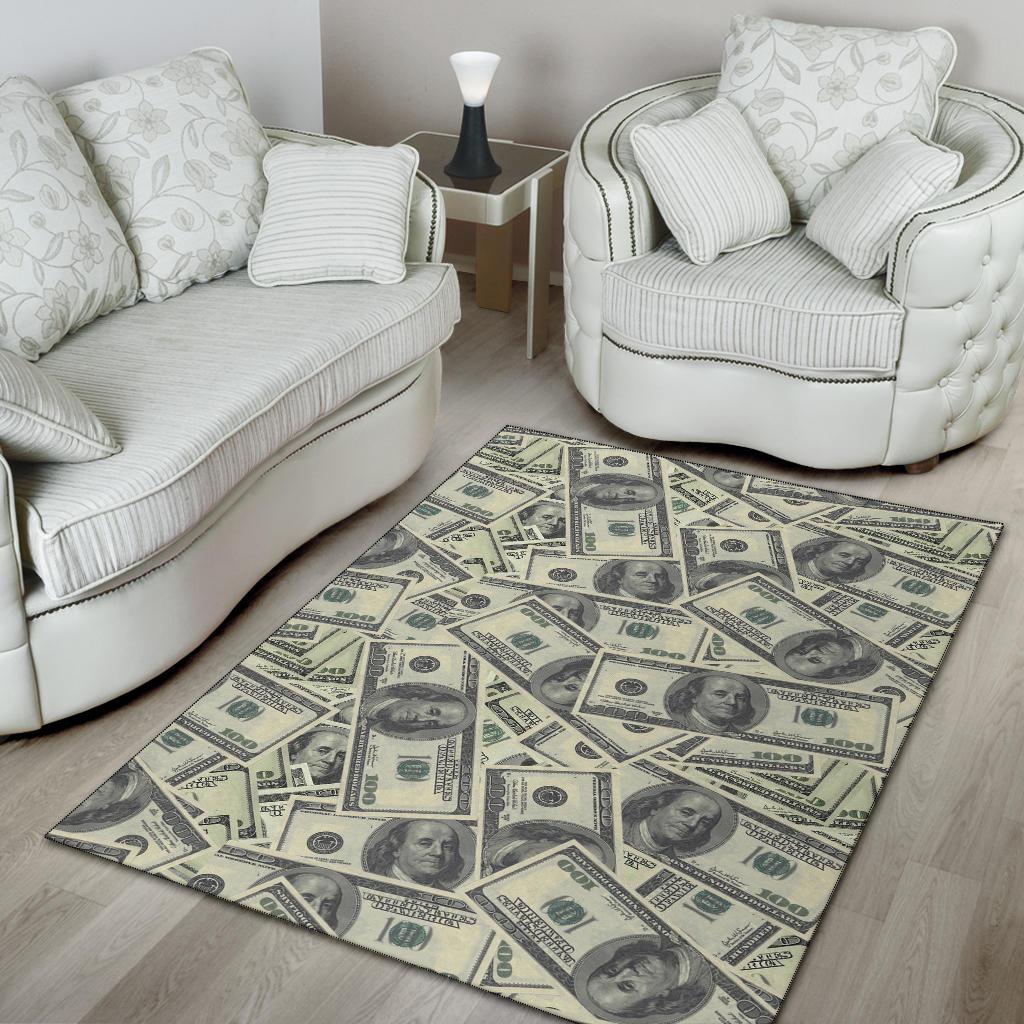 Dollar Pattern Print Design DO02 Area Rugs