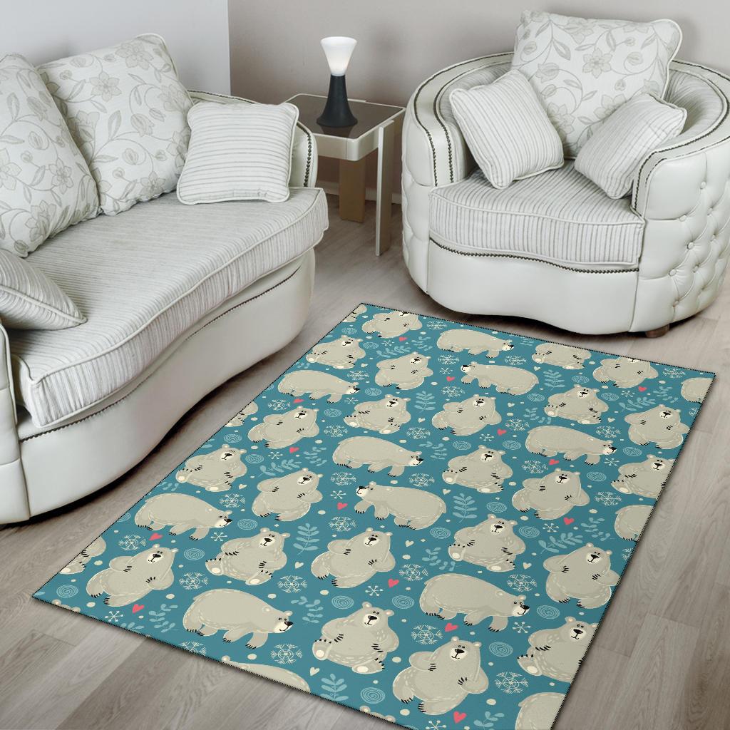 Bear Pattern Print Design BE04 Area Rugs