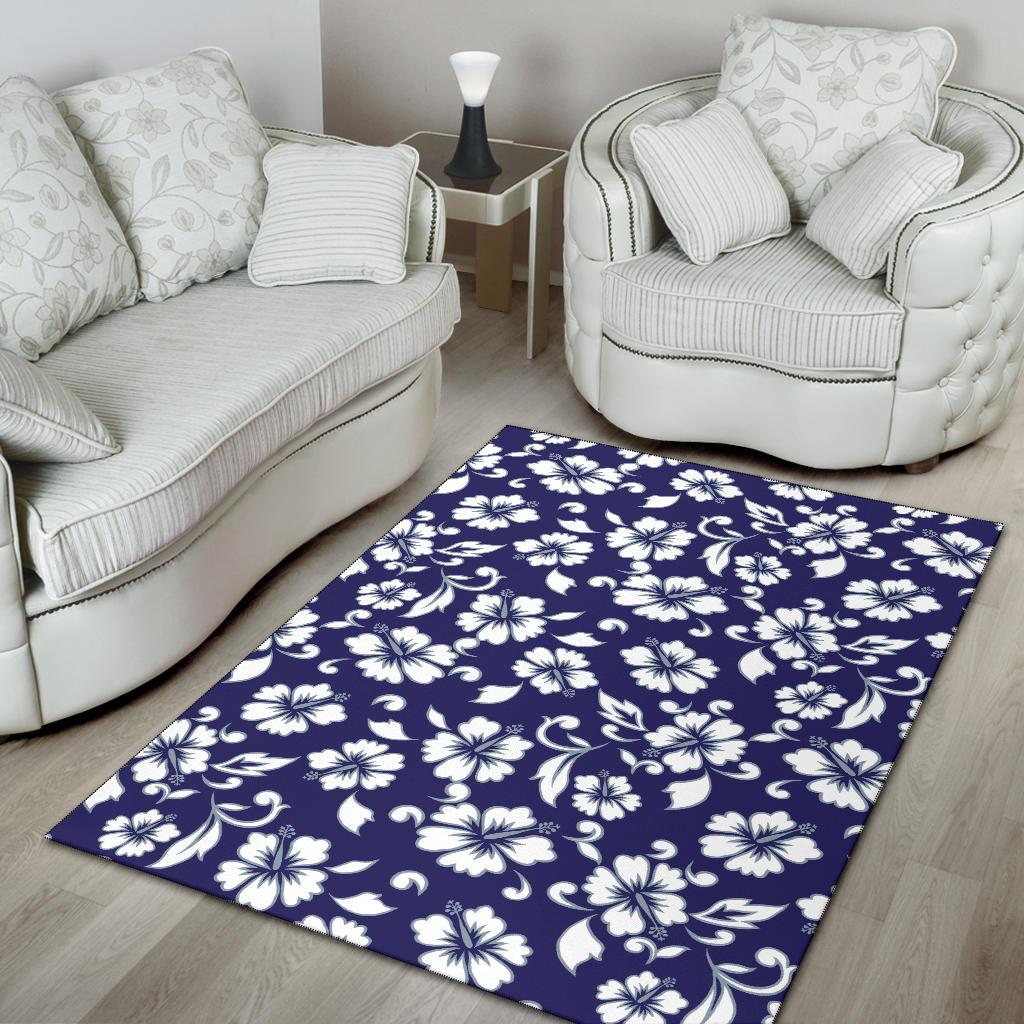 Hibiscus Pattern Print Design HB010 Area Rugs