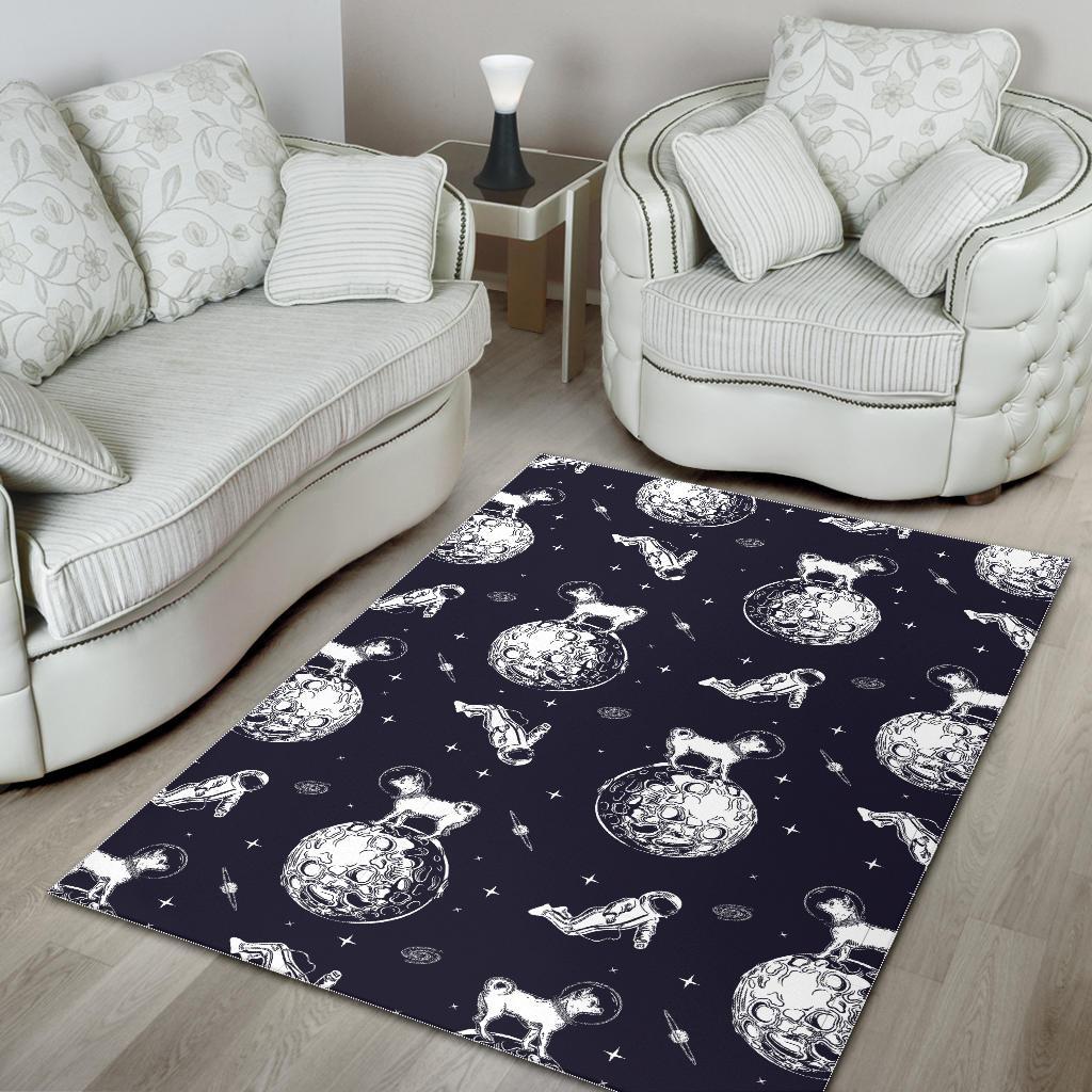 Chihuahua space helmet astronaut pattern Area Rug