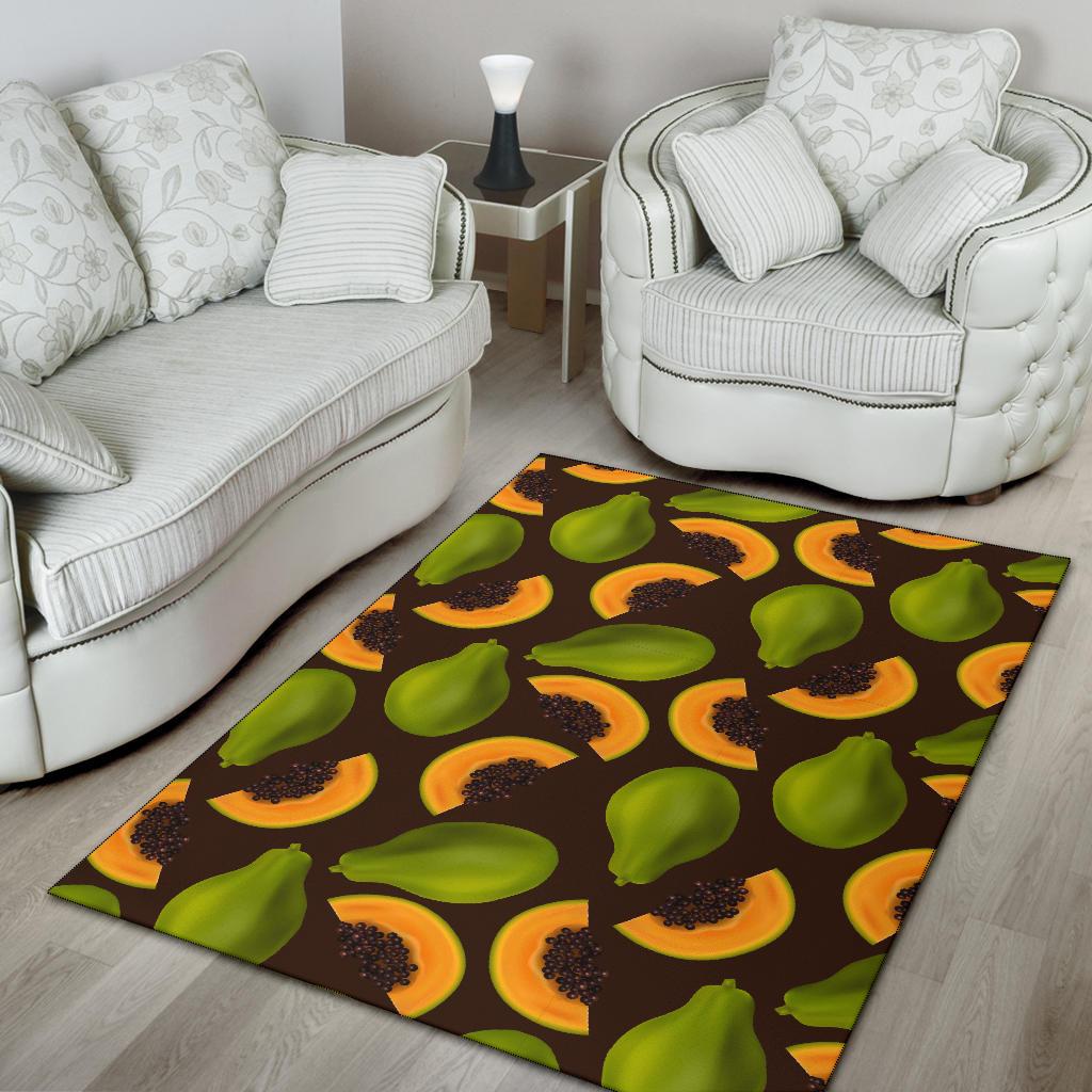 Papaya Pattern Print Design PP04 Area Rugs