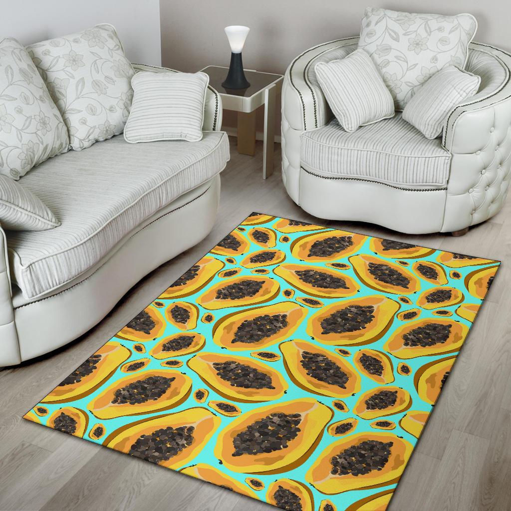 Papaya Pattern Print Design PP03 Area Rugs