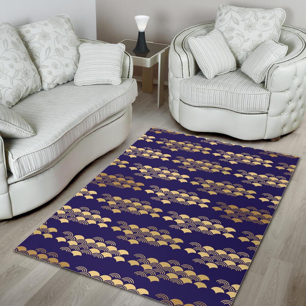 Beautiful japanese fan pattern Area Rug