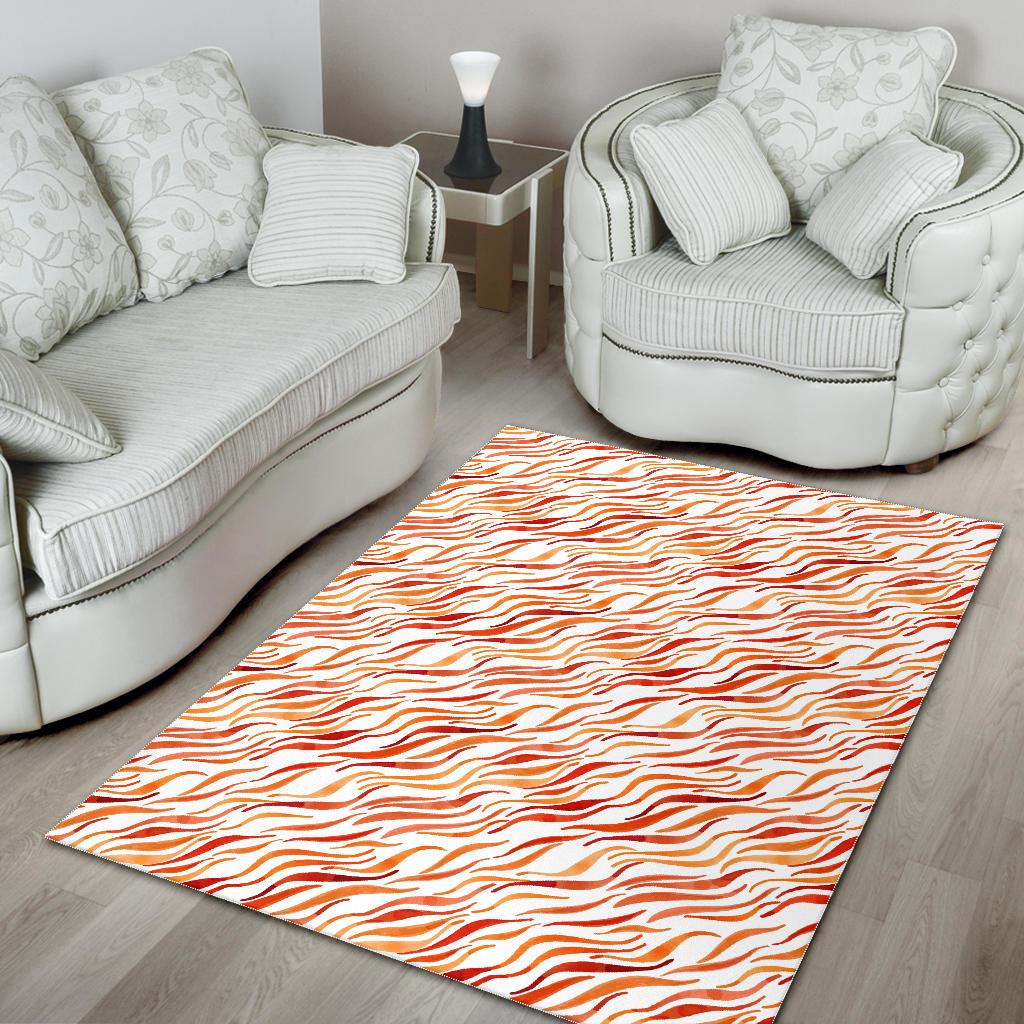 Fire flame watercolor pattern Area Rug