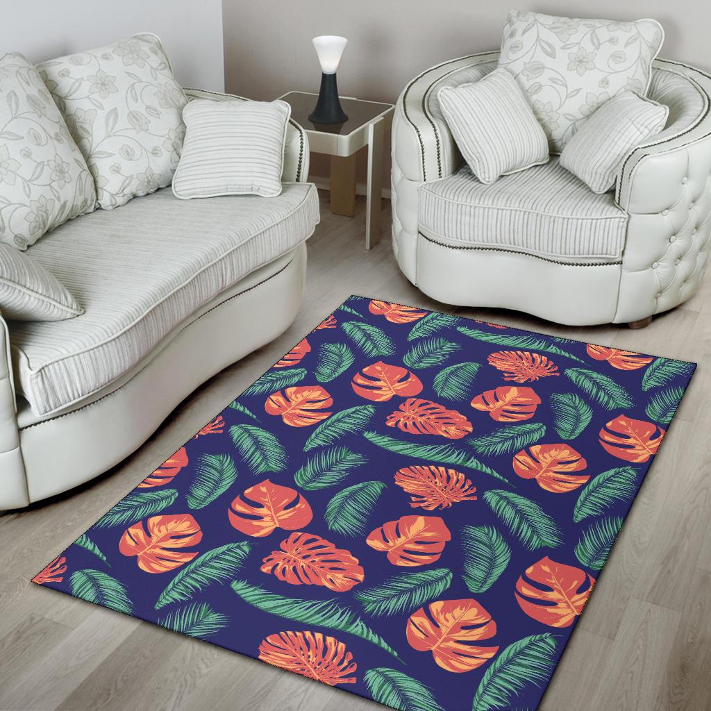 Palm Leaves Pattern Print Design PL011 Area Rugs