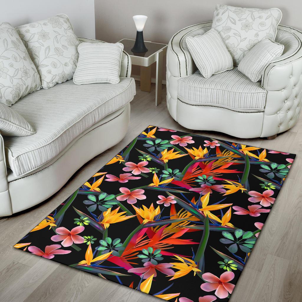 Tropical Flower Pattern Print Design TF015 Area Rugs