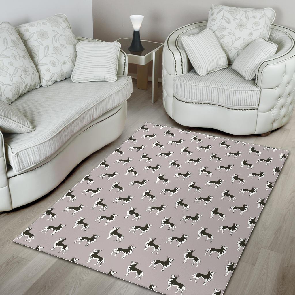 Siberian Husky Pattern Background Area Rug