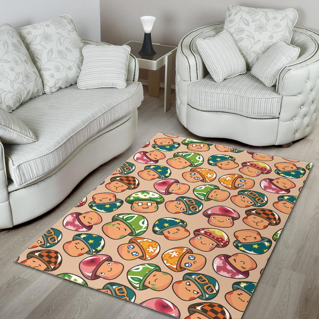 Mushroom Pattern Area Rug