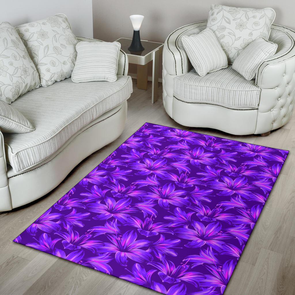 Amaryllis Pattern Print Design AL03 Area Rugs