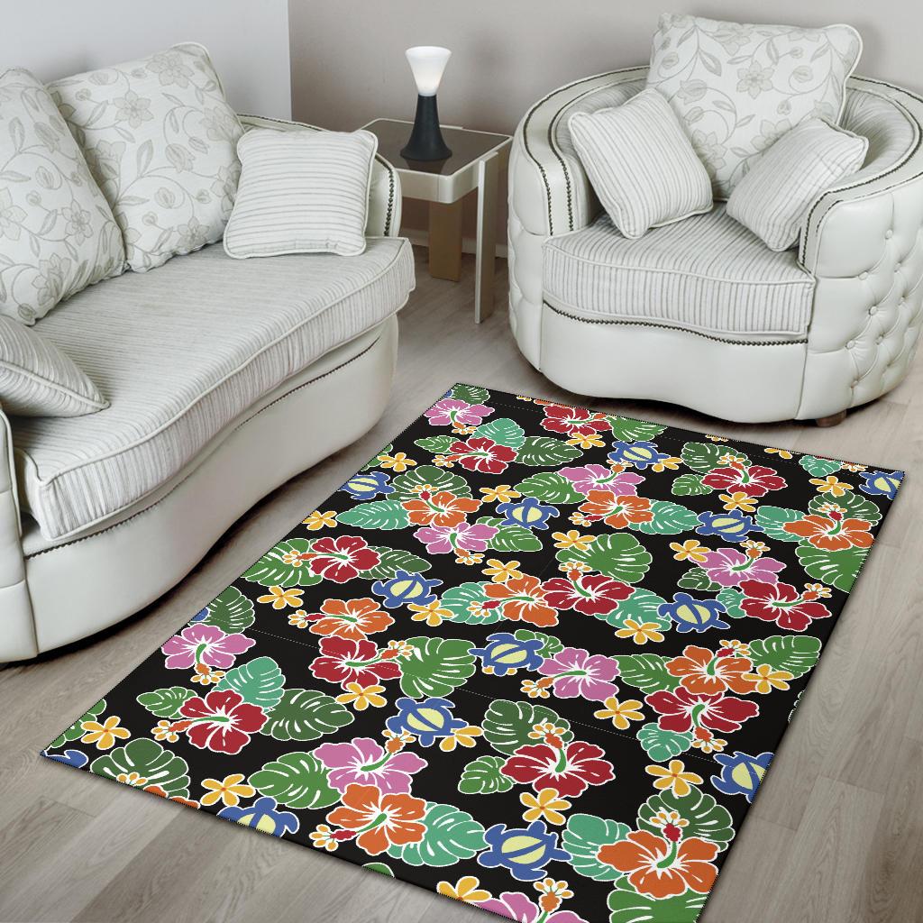 Hawaiian Themed Pattern Print Design H010 Area Rugs