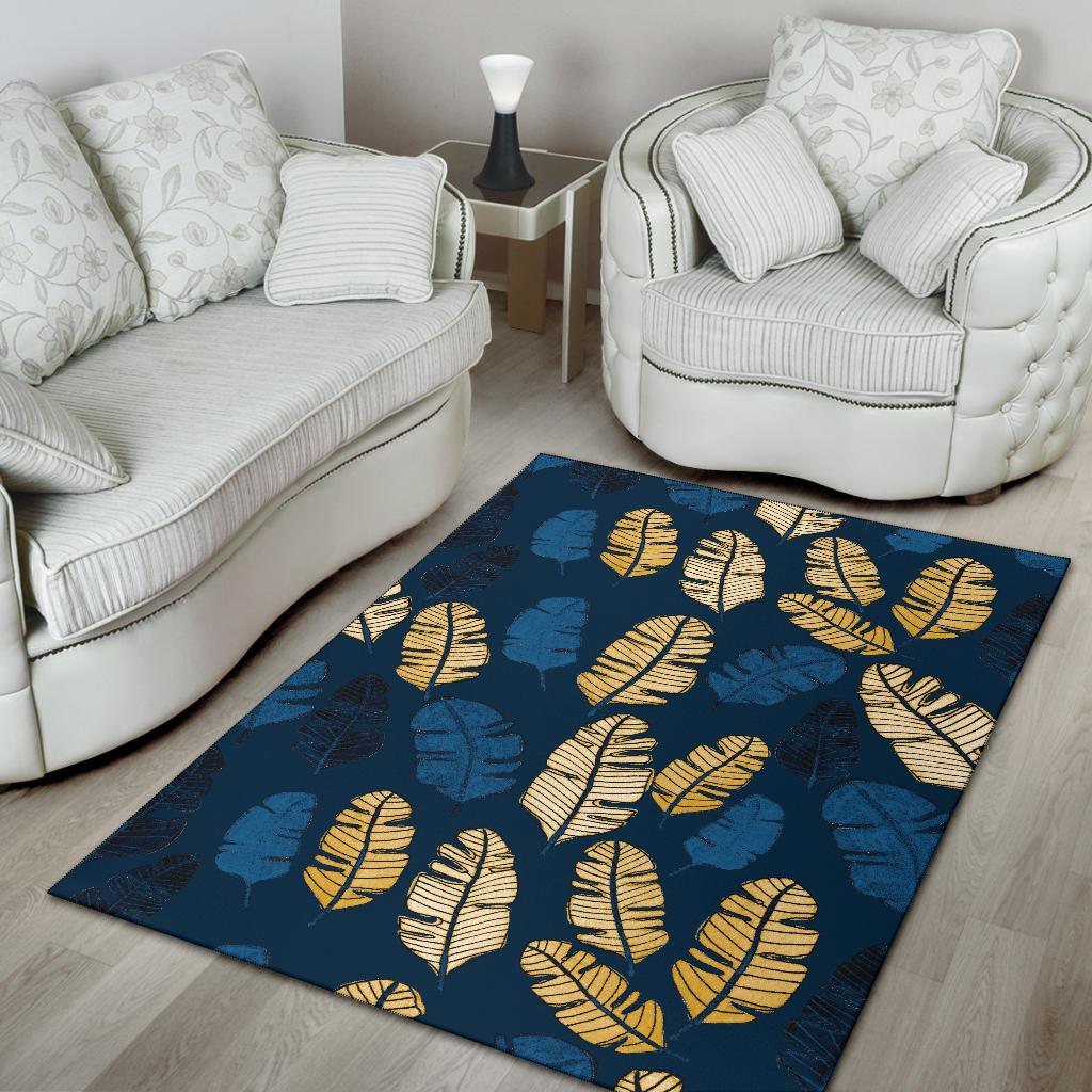 Banana Leaf Pattern Print Design BL09 Area Rugs