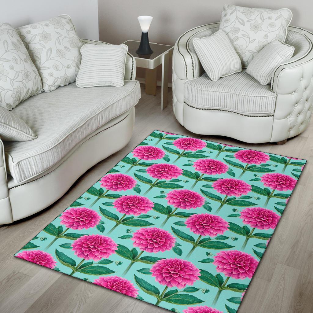 Dahlia Pattern Print Design DH08 Area Rugs