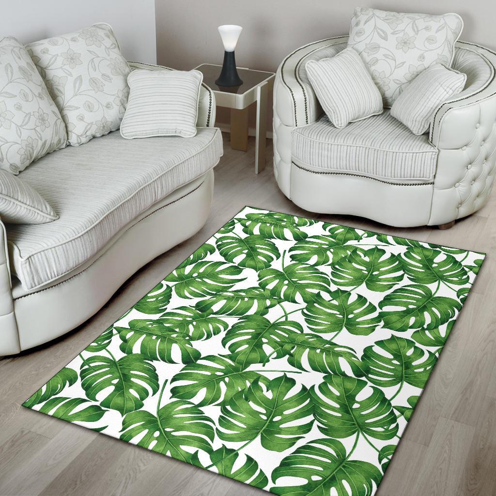 Palm Leaves Pattern Print Design PL08 Area Rugs