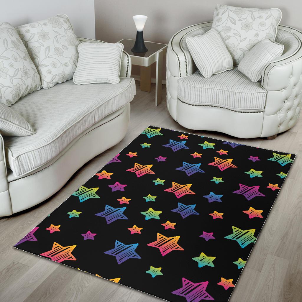Colorful star pattern Area Rug