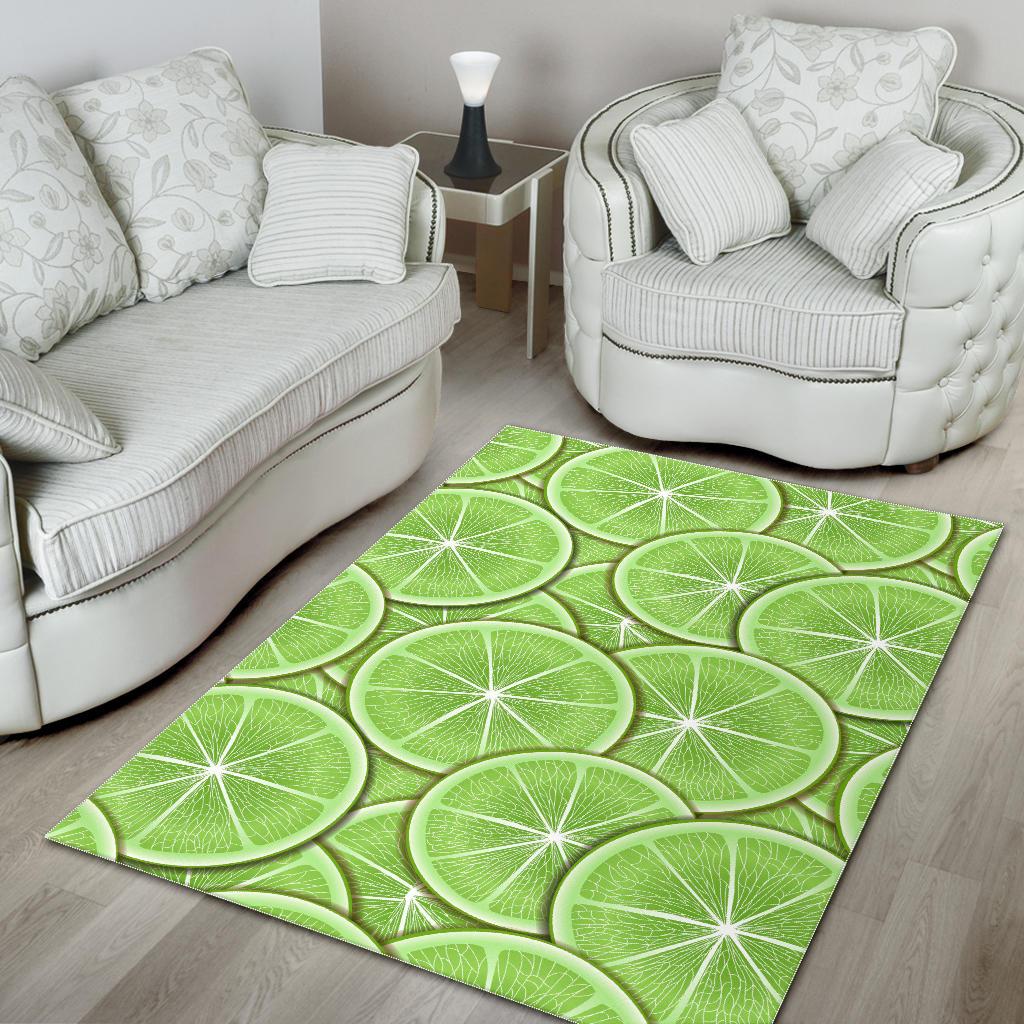 Sliced Lime Pattern Area Rug