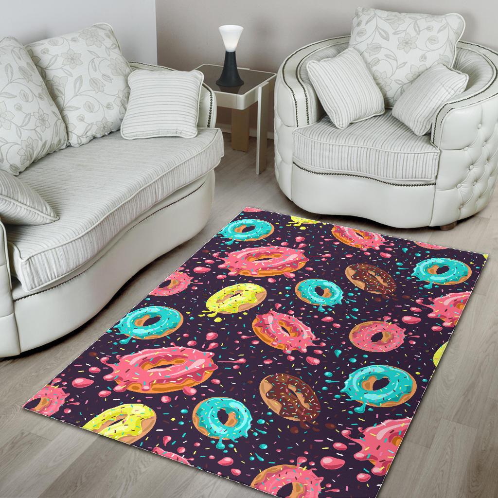 Colorful donut glaze pattern Area Rug