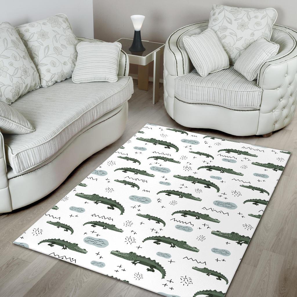 Crocodile Pattern Background Area Rug