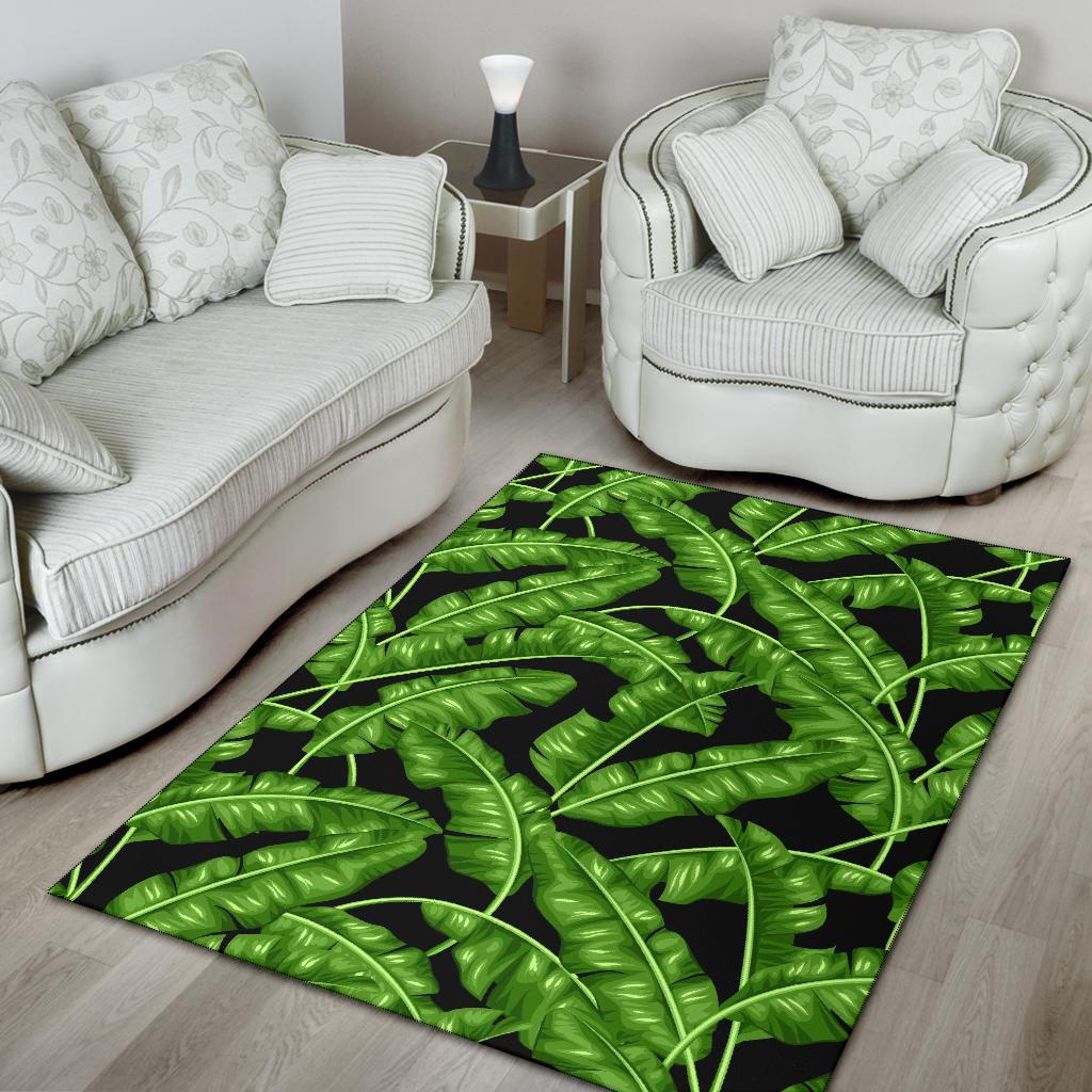 Banana Leaf Pattern Print Design BL01 Area Rugs